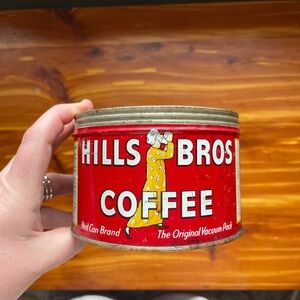 Vintage hills bros Coffee Can coffee tin